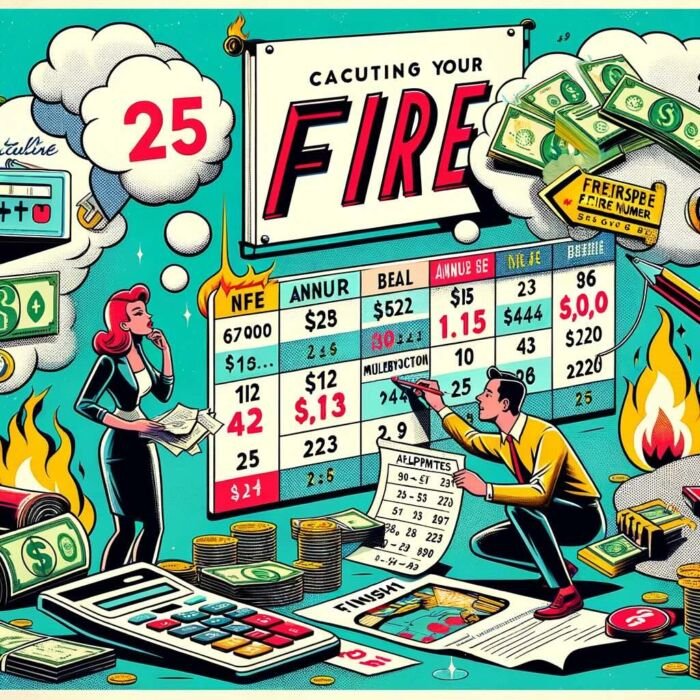 Setting Financial Goals for FIRE: Determining Your FIRE Number - digital art 