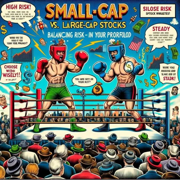 Small-Cap vs. Large-Cap Stocks: Balancing Risk and Reward in Your Portfolio - digital art 