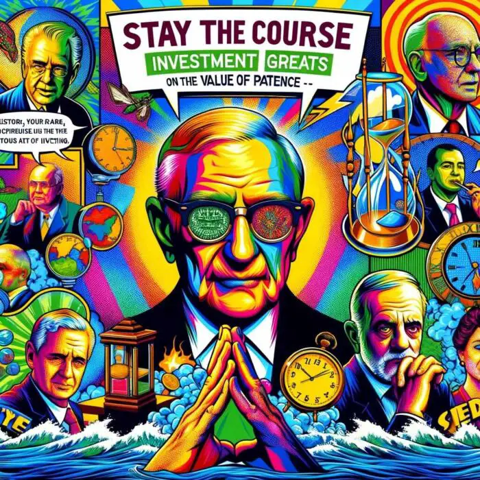 Stay the Course: Investment greats quotes on the value of patience - digital art 