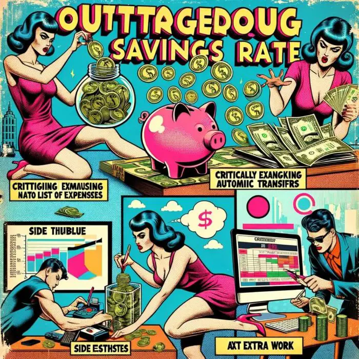 Strategies for Increasing Savings Rate - digital art 