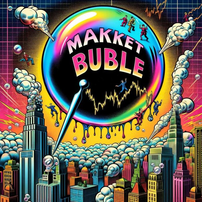 Study of Market Bubbles and Crashes - digital art 