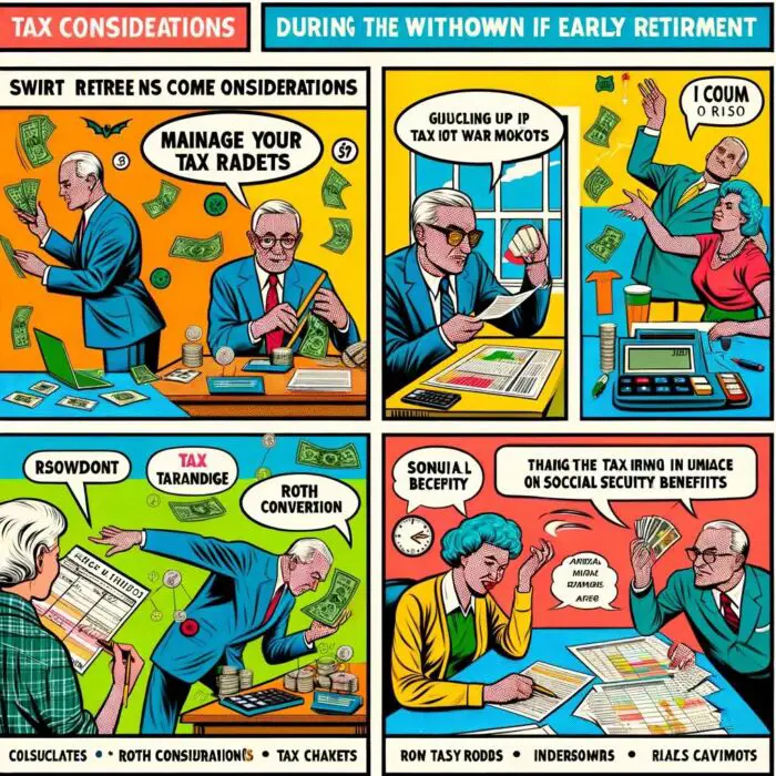 Tax Considerations During the Withdrawal Phase of Early Retirement - digital art 