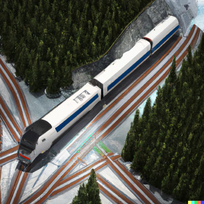 Technological Advancements in Railroads - Digital Art 