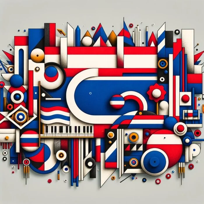 Thailand Flag Adaptive Dada Art Visual - Digital Art 