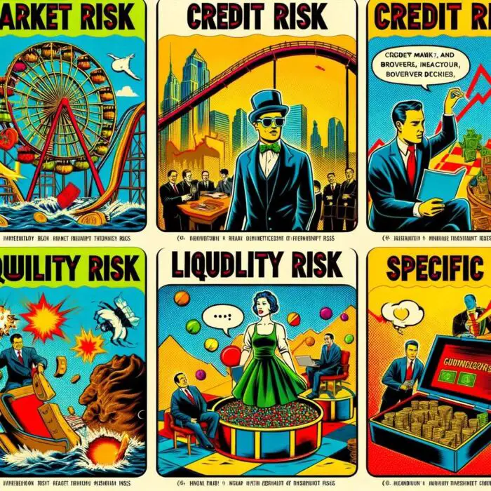 Types of Risk: Market, Credit, Liquidity, and Specific Risks - digital art 