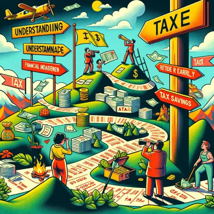 Understanding the Tax Landscape for FIRE Pursuers - digital art 