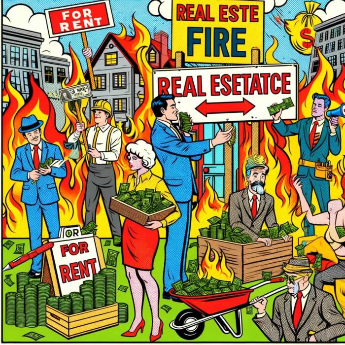 Vital role of real estate within the FIRE movement - digital art 