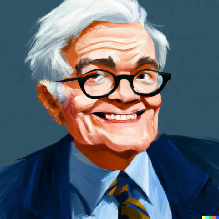 Warren Buffett's Humble and Approachable Demeanor - Digital Art 