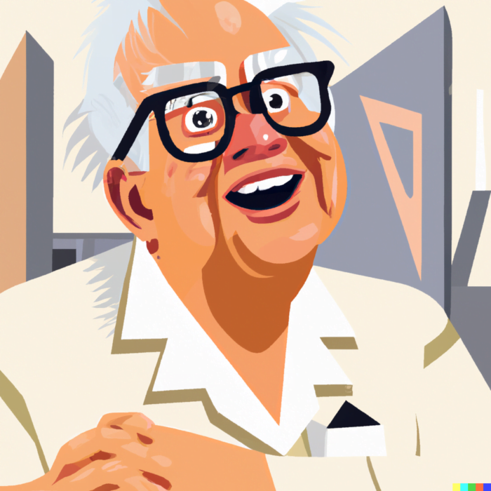 Warren Buffett on the importance of continuous learning in investing - digital art 