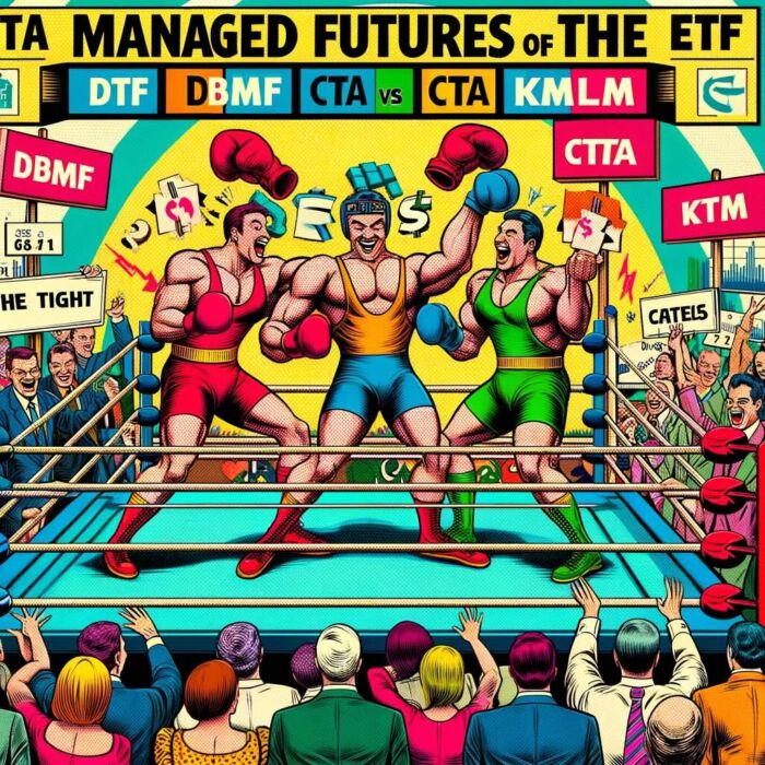 DBMF vs CTA vs KMLM Managed Futures Battle Of The ETFs - digital art 