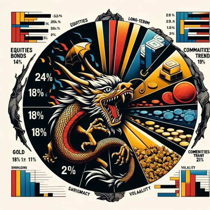 Dragon Portfolio Asset Allocation Mix Infographic - Digital Art 