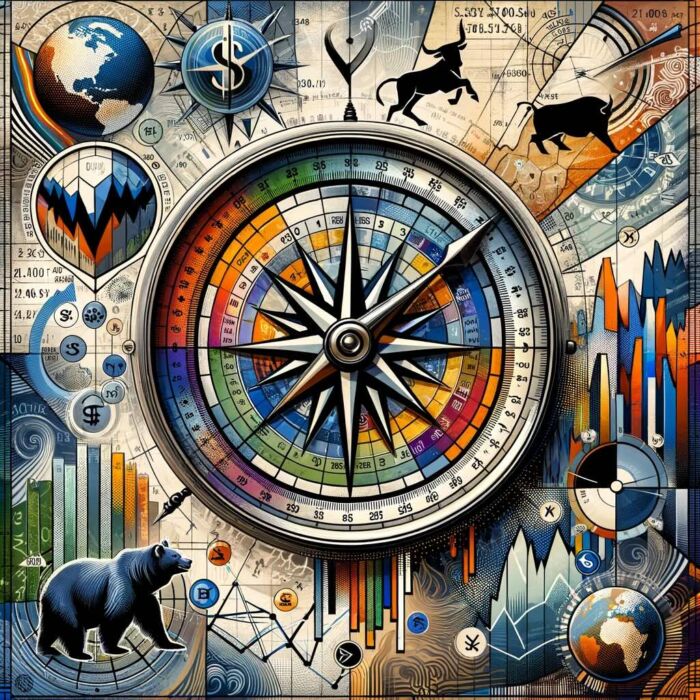 Investing Strategy Is Like A Compass Navigating Bulls and Bears - Digital Art 