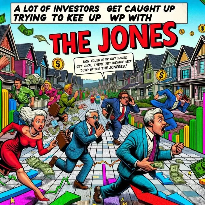 A lot of investors get caught up trying to keep up with the Jones’. - digital art 