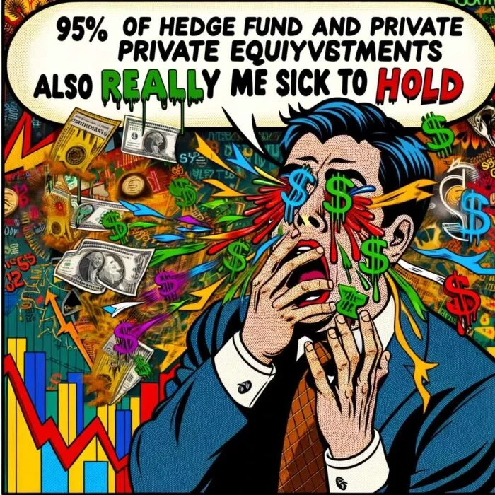 95% of hedge funds and private equity investments also would really make me sick to hold. - digital art 