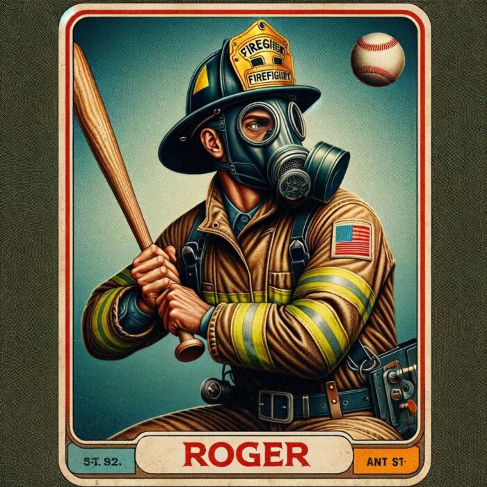 Roger Is A Baseball Player And Investor And Firefighter - Digital Art 