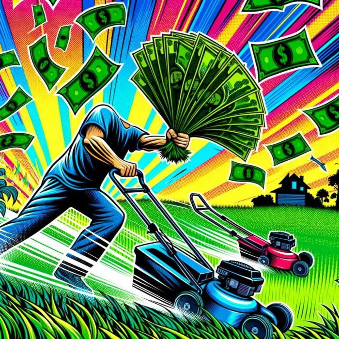 My first investment was in a small cap value mutual fund back when I was in grade school. I used money I had saved up from cutting grass. - Digital Art 