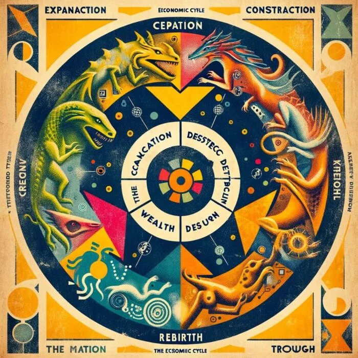 The Cyclical Nature of Wealth: Creation, Destruction, and Rebirth - digital art 