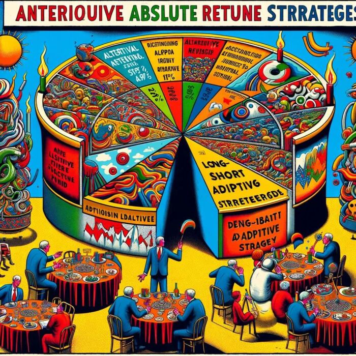 The Absolute Return Strategies (5 Other alternative AQR funds each at 13% slices) are the long-short adaptive funds that deploy a myriad of different strategies. - digital art 