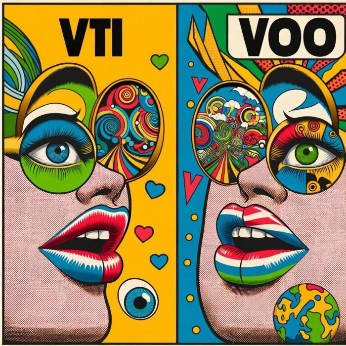 VTI ETF vs. VOO ETF: Comparing Vanguard's Top Index Funds - digital art 