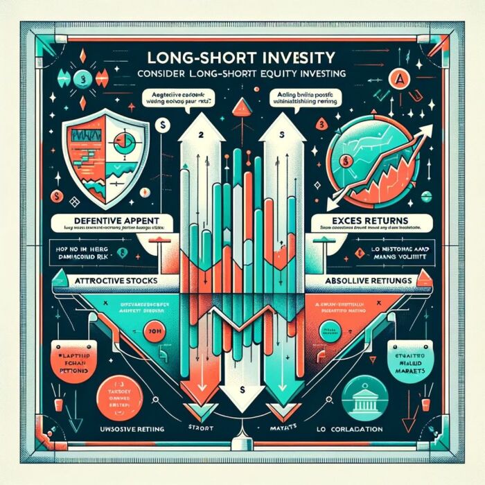 Why Consider Long-Short Equity? Defensive Aspects plus excess returns and Absolute Returns with Low Correlation with Markets - digital art 