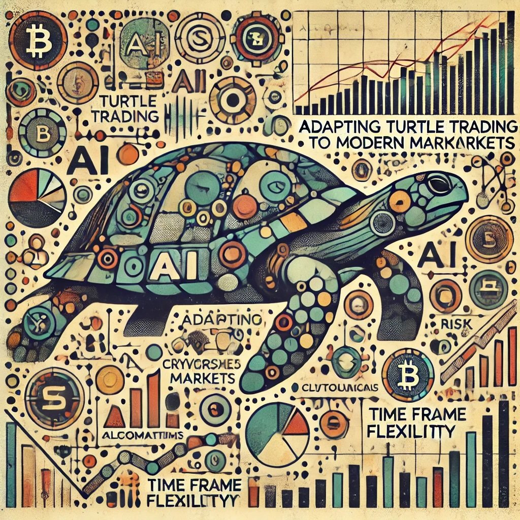 Adapting Turtle Trading to Modern Markets represents modern tools, diversified markets, and the need for flexible risk management