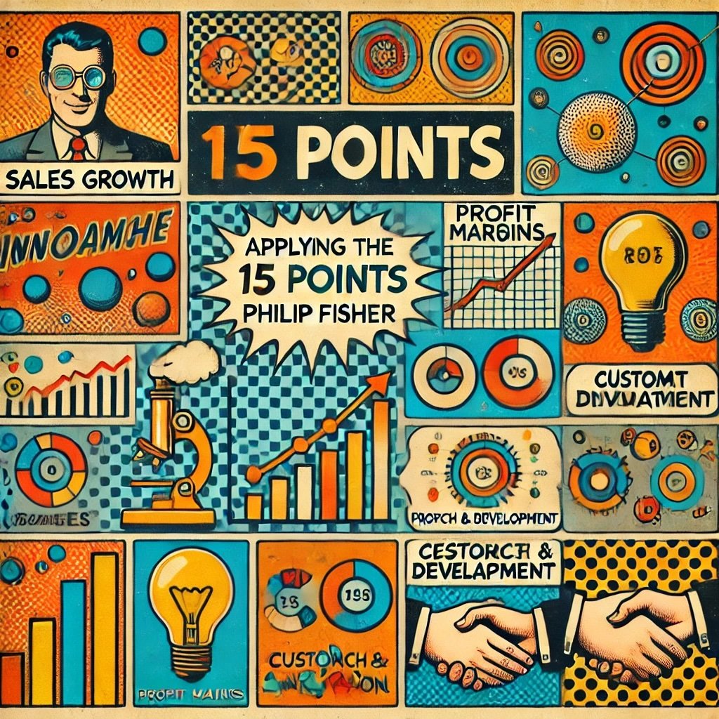 Applying the 15 Points" from Philip Fisher’s investment strategy captures key factors like sales growth, profit margins, and R&D