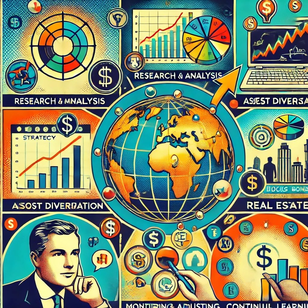 building a global investment strategy inspired by Jim Rogers dynamic forward-thinking process of research, analysis, diversification, continuous learning in global markets