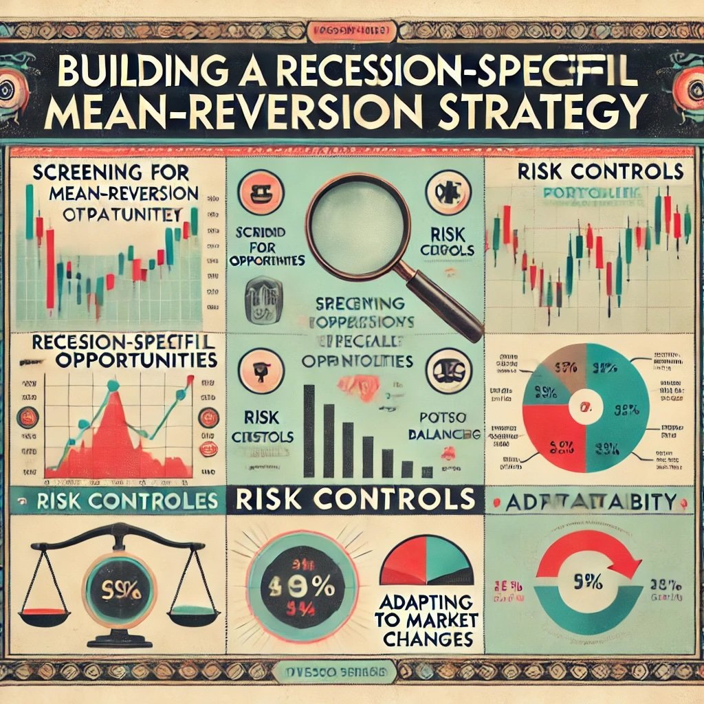 Building a Recession-Specific Mean-Reversion Strategy It features key concepts like screening, risk controls, portfolio balancing, and adaptability