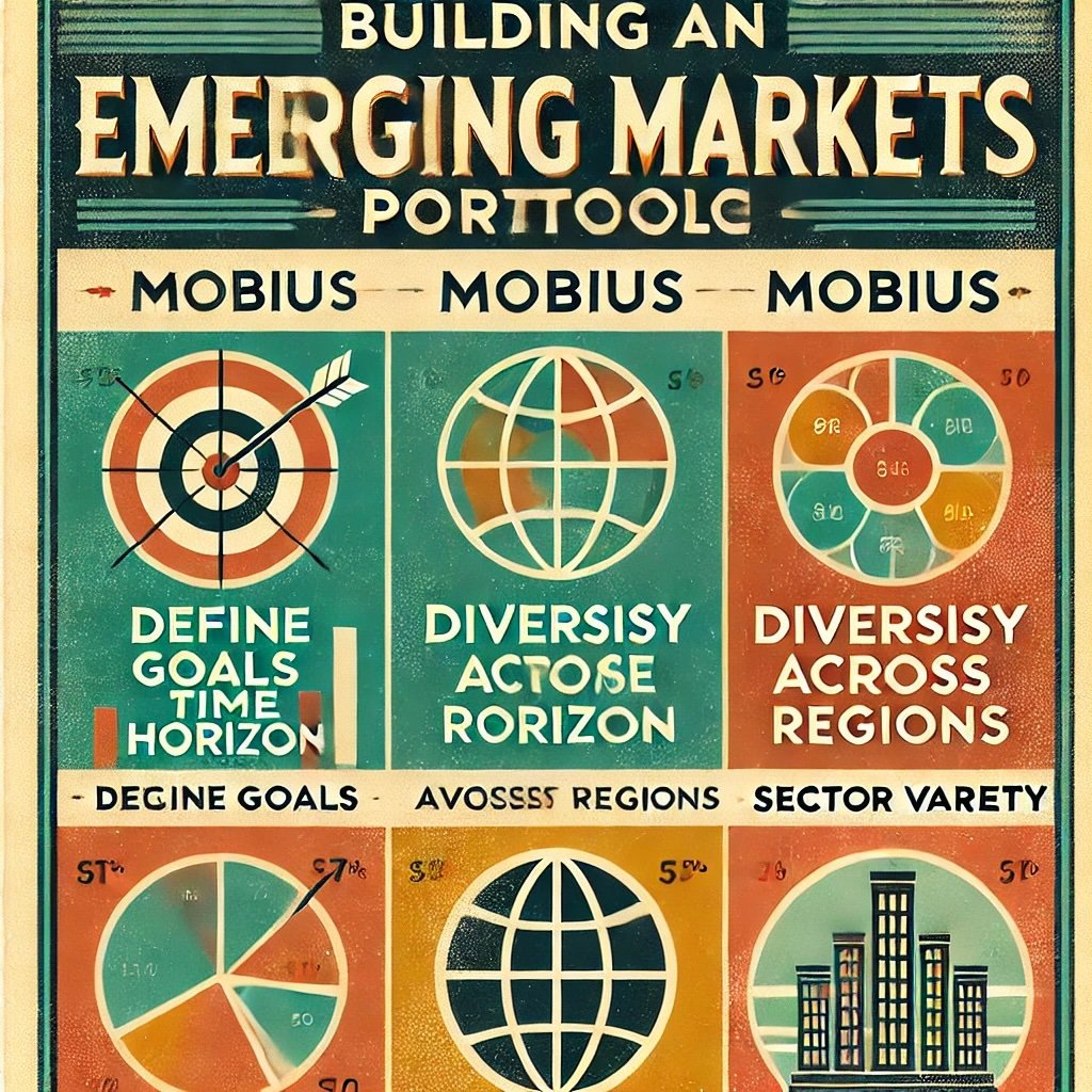 Building an Emerging Markets Portfolio Inspired by Mobius detailing steps like defining goals, diversifying across regions, and ensuring sector variety