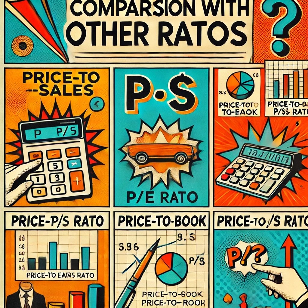 comparing the P/S, P/E, and P/B ratios highlight the differences in their focus areas