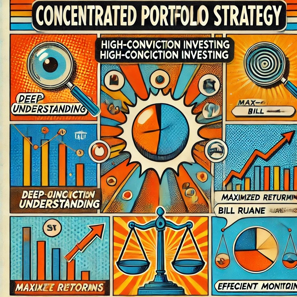 Concentrated Portfolio Strategy High-Conviction Investing highlights key aspects like deep understanding, maximized returns, and efficient monitoring