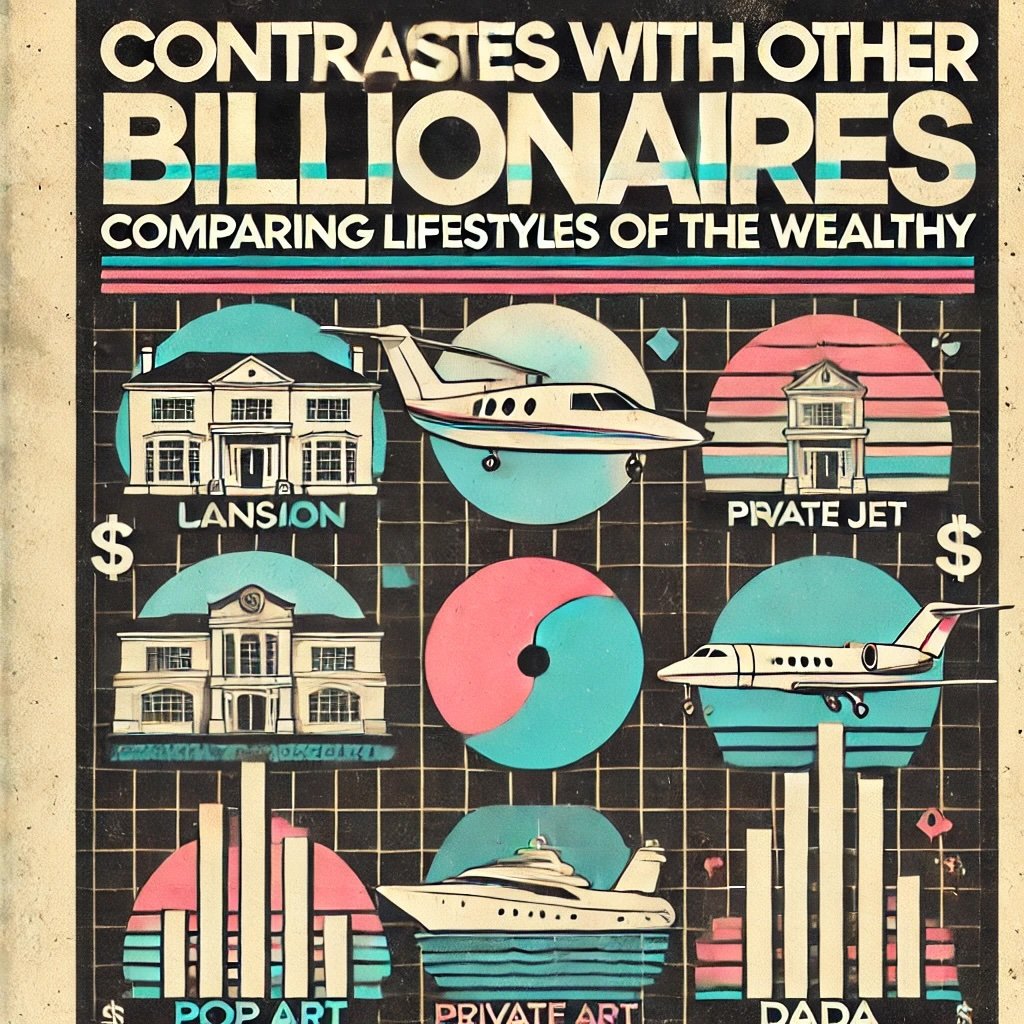 Contrasts with Other Billionaires Comparing Lifestyles of the Wealthy highlighting the lavish lifestyles of the wealthy and drawing a contrast with simpler living philosophies