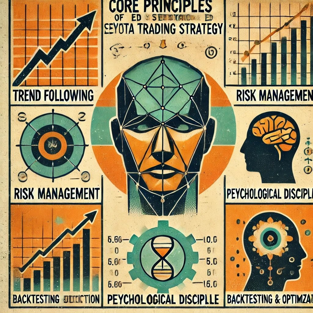 Core Principles of Ed Seykota’s Trading Strategy like Trend Following, Risk Management, Psychological Discipline, and Backtesting and Optimization