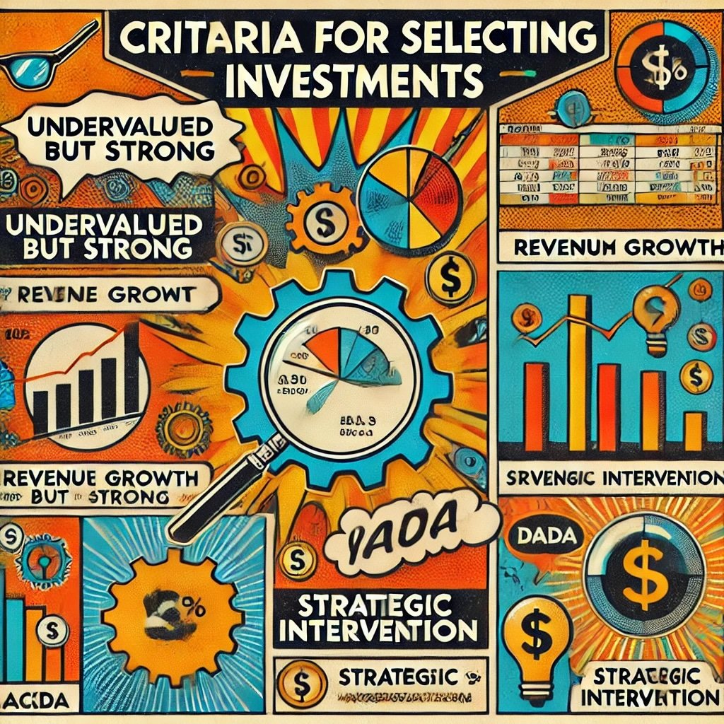 Criteria for Selecting Investments capture the key aspects of Ackman’s value investing principles, such as revenue growth, profit margins, and strategic intervention