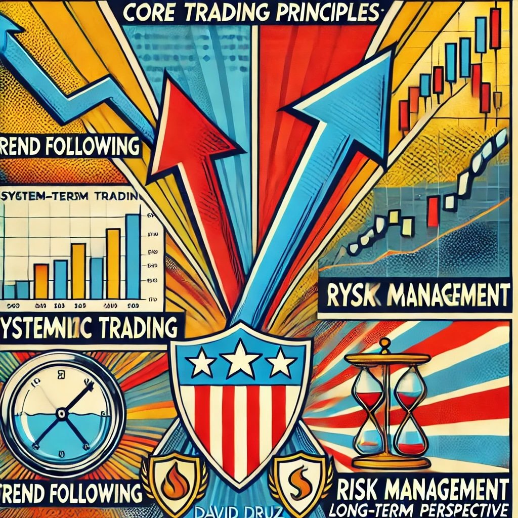 David Druz’s core trading principles: Trend Following, Systematic Trading, Risk Management, and Long-Term Perspective