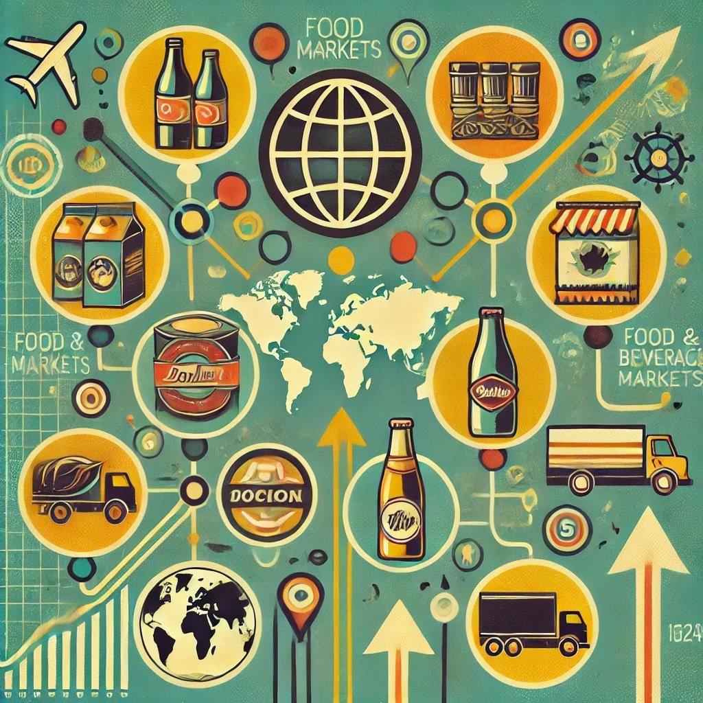 depicting the global reach and market expansion of food and beverage companies