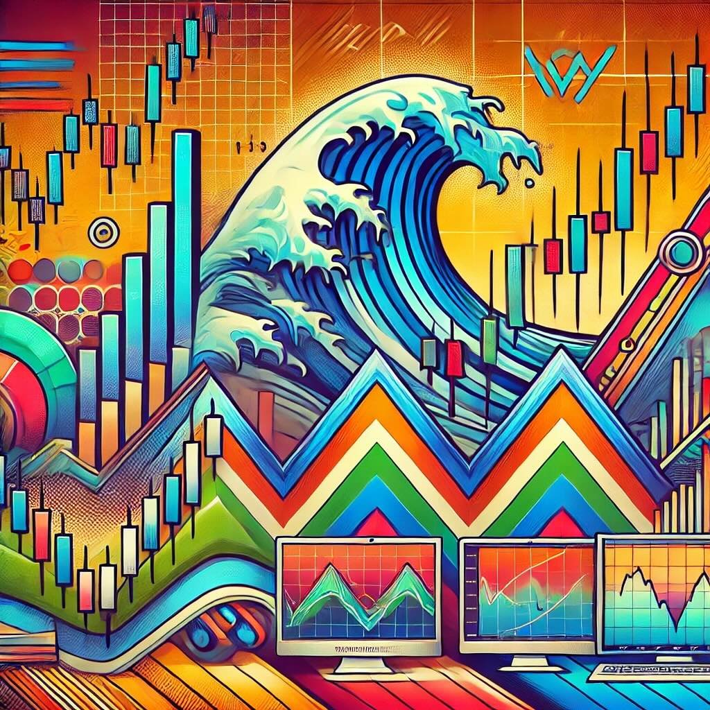 depicting various charting platforms for Elliott Wave analysis