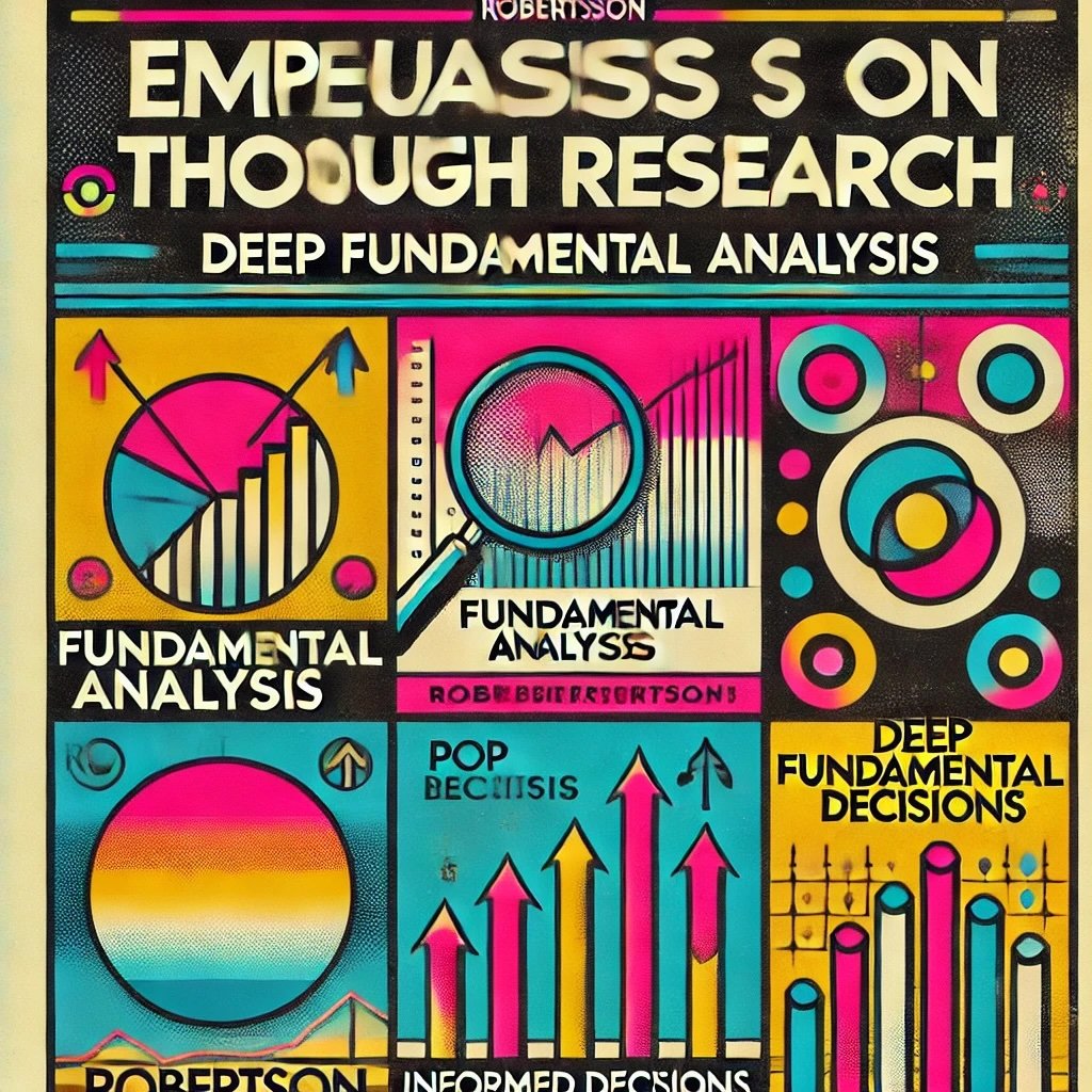 Emphasis on Thorough Research Deep Fundamental Analysis captures the importance of thorough research and fundamental analysis 