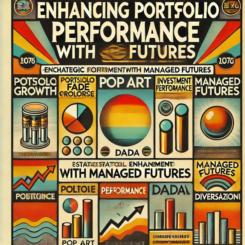 Enhancing Portfolio Performance with Managed Futures showcases strategic visuals to emphasize the value of managed futures in strengthening investment portfolios