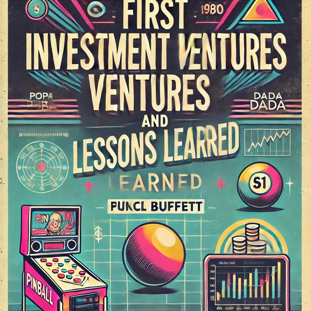 First Investment Ventures and Lessons Learned stock chart representing Buffett's early business and investment achievements that shaped his investment strategies