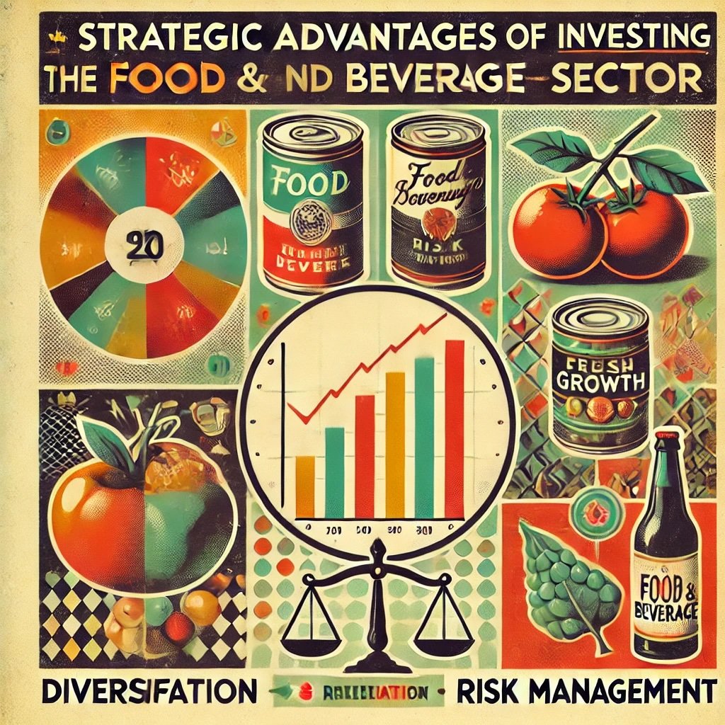 highlighting the strategic advantages of investing in the food and beverage sector, with a focus on diversification and risk management