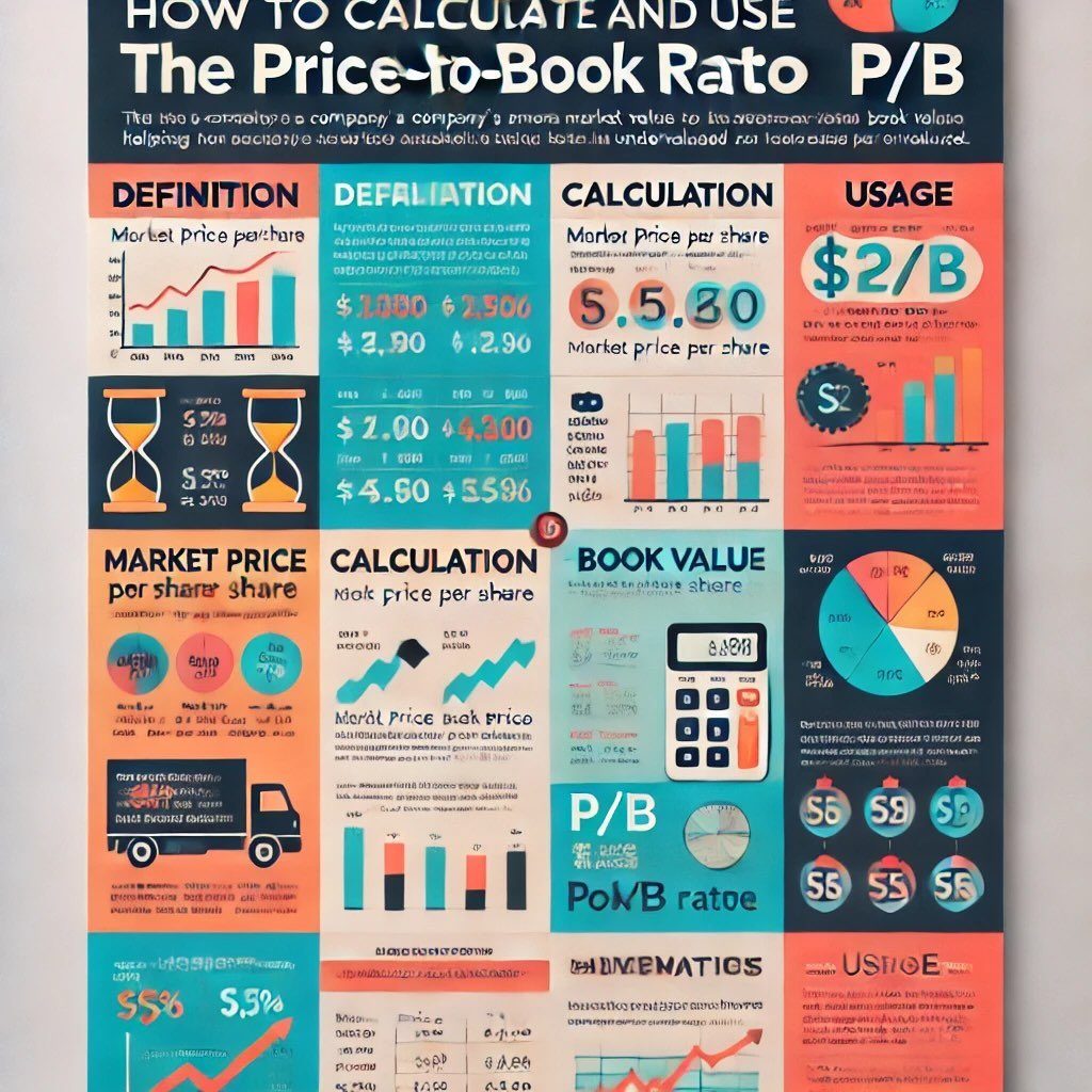 How to Calculate and Use the Price-to-Book Ratio (P/B)." It provides a clear breakdown of the P/B ratio, including its definition, calculation, and practical usage for investors