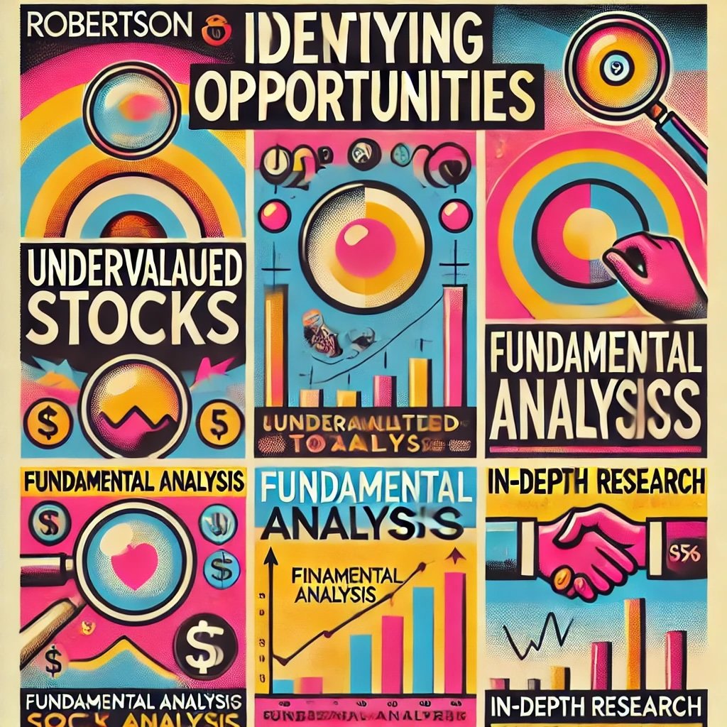 Identifying Opportunities highlights key concepts like undervalued stocks, fundamental analysis, and in-depth research