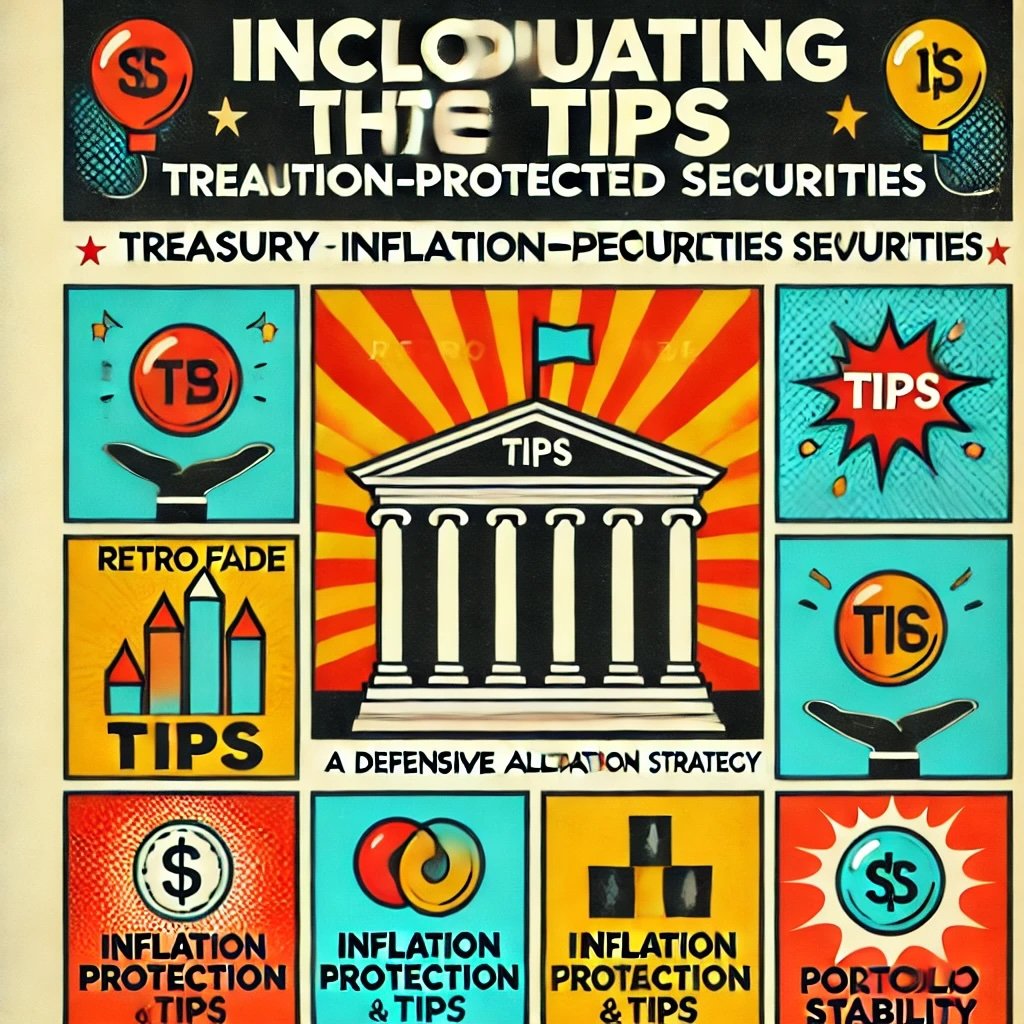 illustrating the strategy of incorporating TIPS into portfolios, focusing on its role as a core defensive allocation