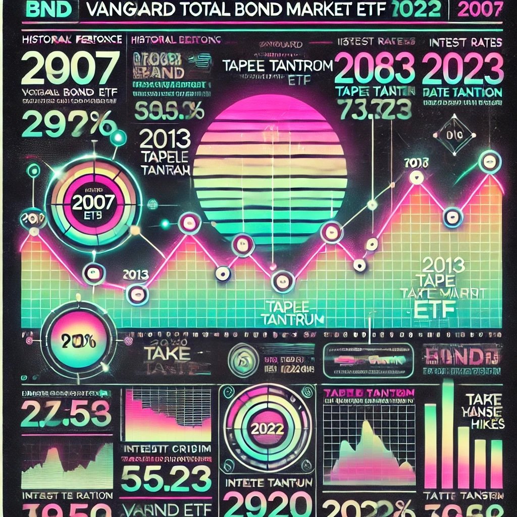 infographic showcasing the historical performance of the BND ETF Vanguard Total Bond Market ETF