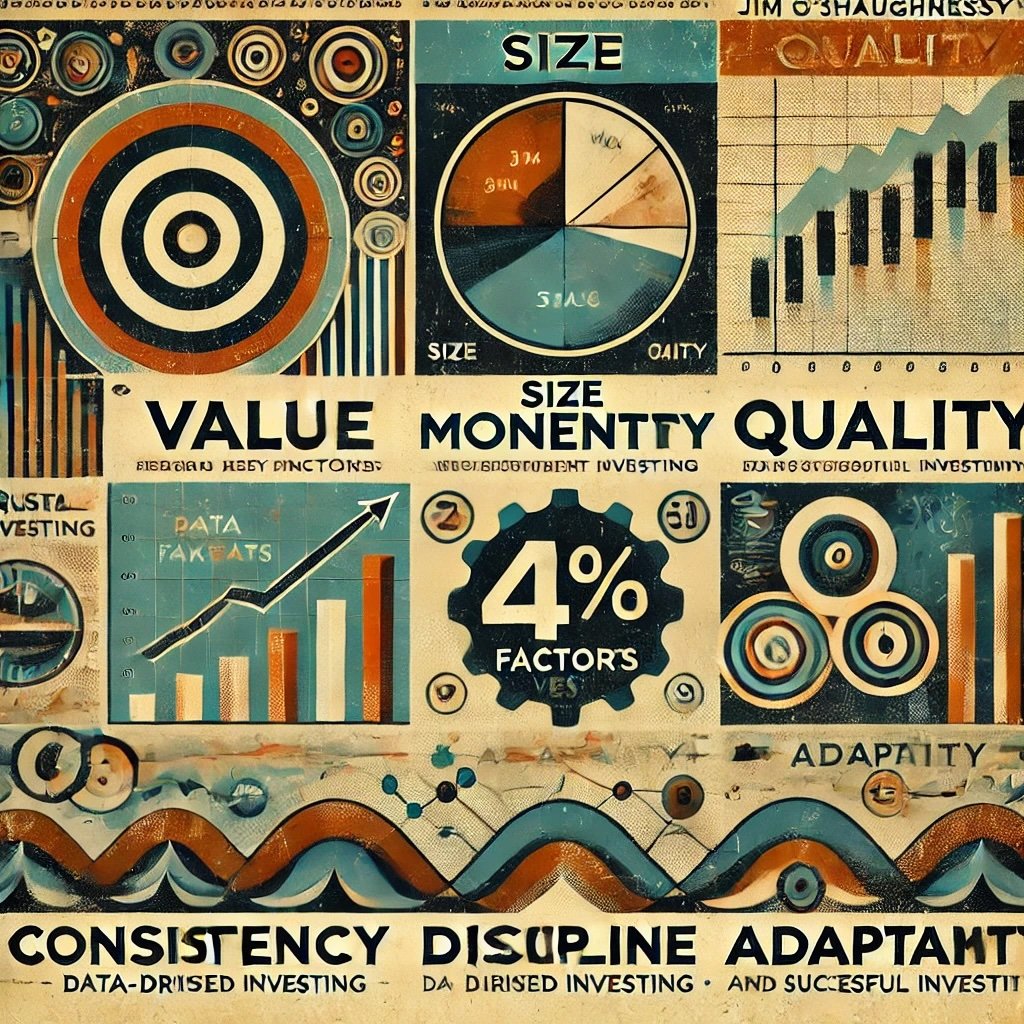 key takeaways from Jim O'Shaughnessy's investment philosophy with core elements of his strategies data-driven investing, the four key factors importance of discipline