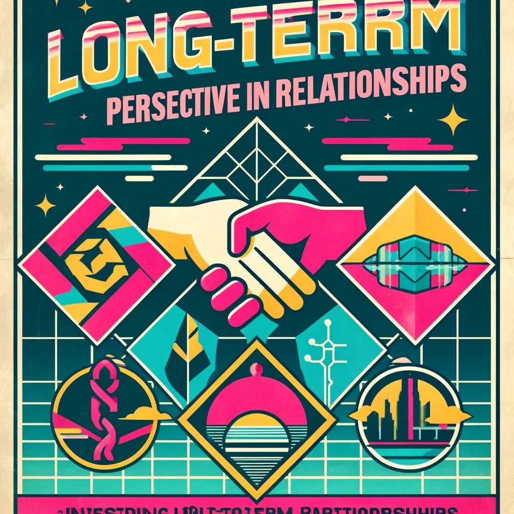 Long-Term Perspective in Relationships Investing in Long-Term Partnerships icons like intertwined hands for unity importance of enduring mutually beneficial partnerships