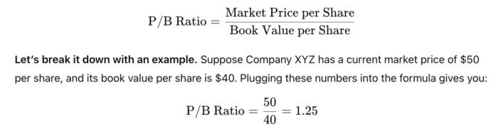 P/B formula example 