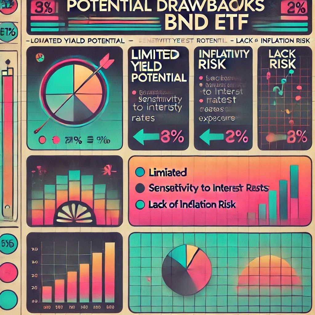 Potential Drawbacks of BND ETF It combines vibrant neon elements with faded retro aesthetics to effectively communicate the financial nuances of the fund