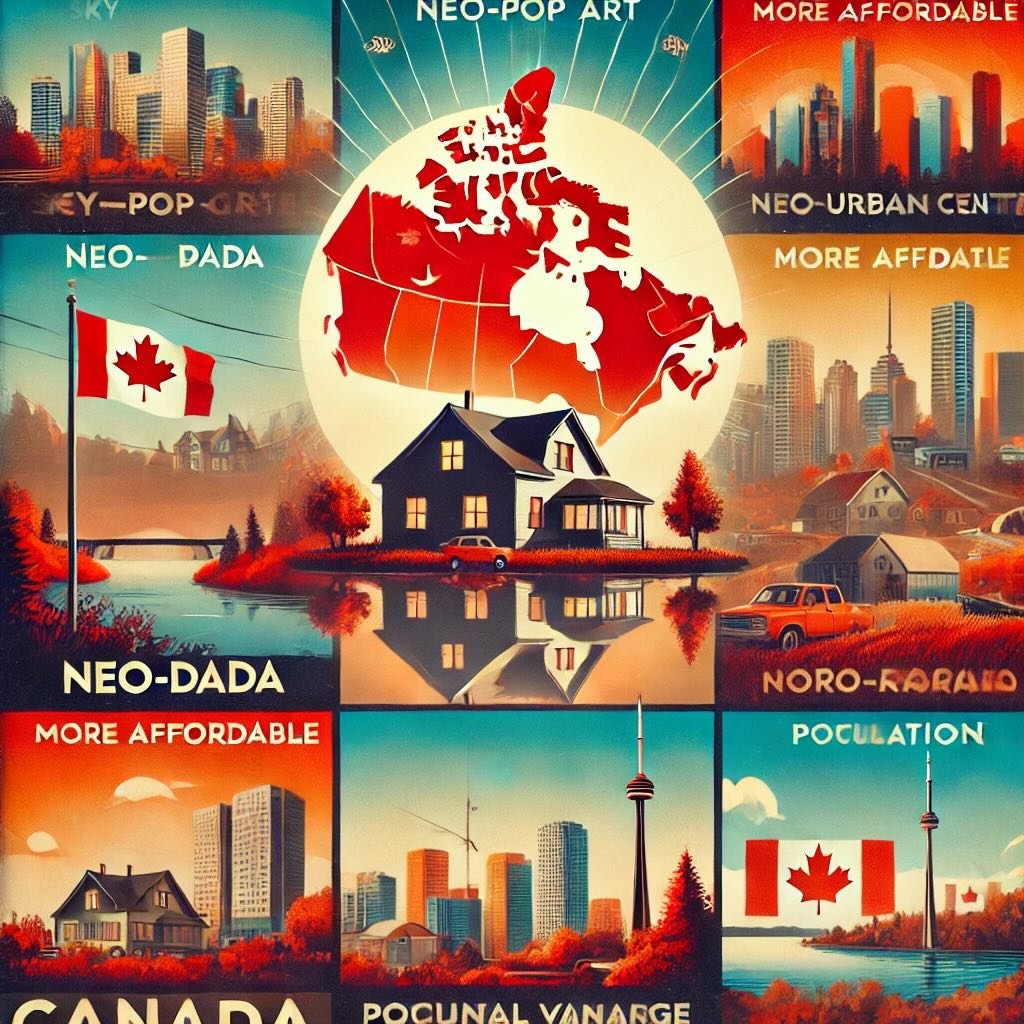 regional differences in Canada's housing market, highlighting the contrast between major urban centers and rural areas, provincial variations